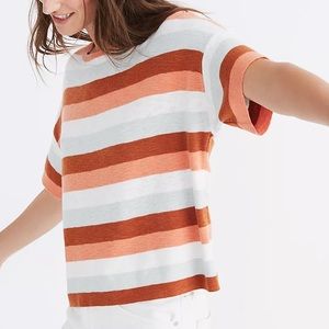Madewell Boxy Sweater Tee in Maggie Stripe